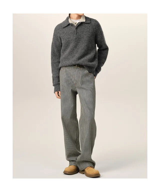 Ami Paris Logo Embroidered Long-Sleeved Polo Shirt, photo 4 of 6 from SENSER