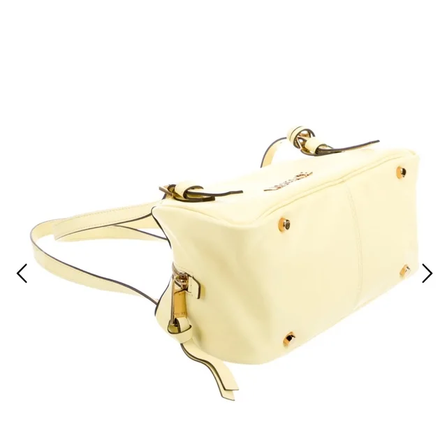 Versace Tag Nappa Bowling Bag in yellow Nappa leather from Poshmark, photo 4 of 15