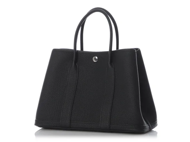 Hermès Garden Party 30 in Black Leather from Ann's Fabulous Finds, photo 2 of 10