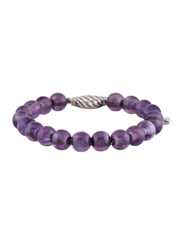 David Yurman Amethyst Spiritual Bead Bracelet, 8.5" in multicolor from The RealReal