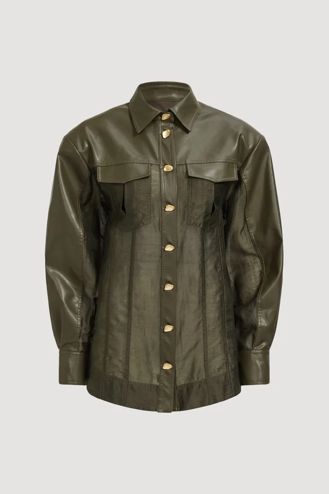 AJE Darci Shirt in Green from Aje, photo 1 of 1