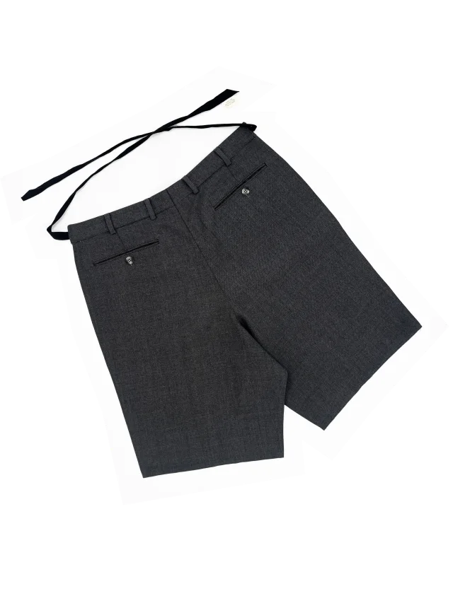 Maison Margiela artisanal half shorts apron in Wool from James Veloria