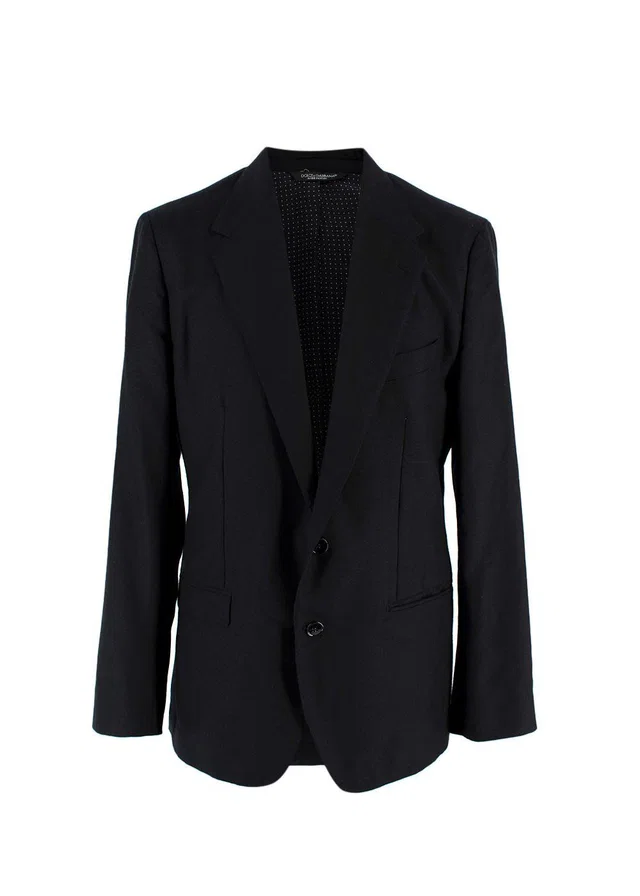 Dolce & Gabbana Black Cashmere Blend Blazer in Black Cashmere from HEWI