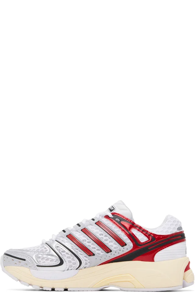 adidas Originals White & Red Adistar Control 5 Sneakers, photo 3 of 5 from SSENSE