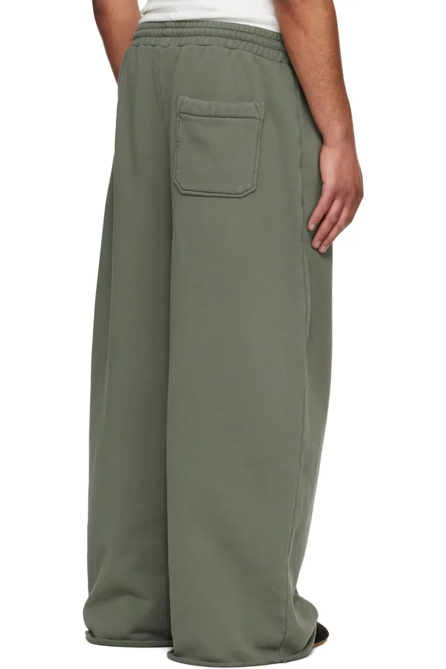 LU'U DAN Green Raw-Cut Bontan Sweatpants, photo 3 of 4 from SSENSE