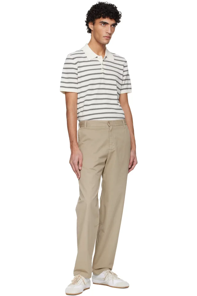 A.P.C. Beige Lawrence Trousers, photo 4 of 4 from SSENSE