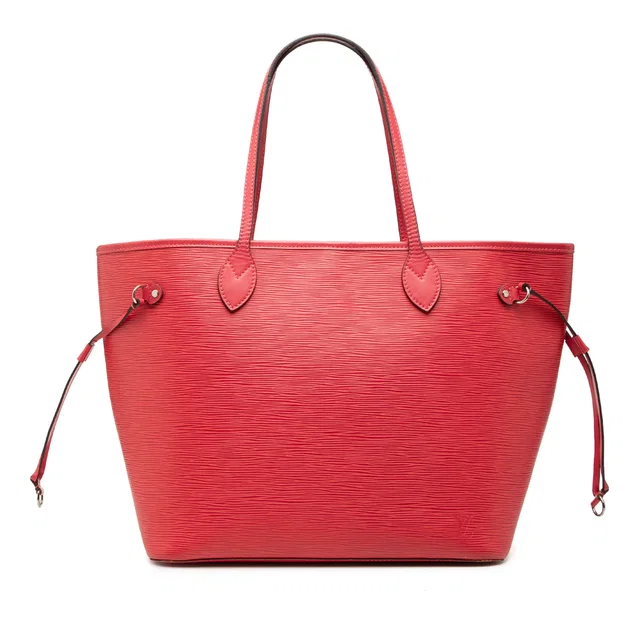 Red Louis Vuitton Epi Neverfull MM Tote Bag in Red Leather from Designer Revival