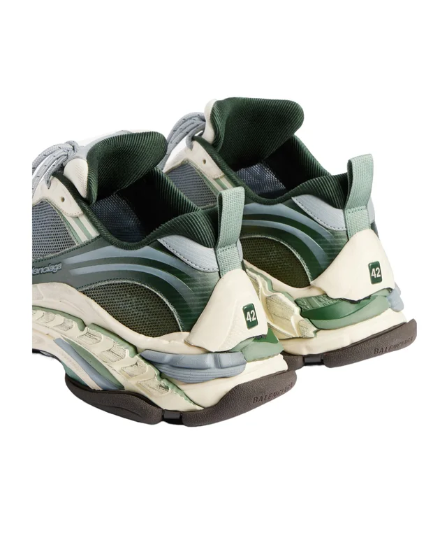 Balenciaga Men's Triple S.2 Gradient Sneaker in Green/beige/grey, photo 7 of 7 from SENSER