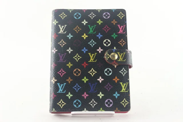 Louis Vuitton Black Monogram Multicolor Agenda PM Small Ring in Black from Bagriculture