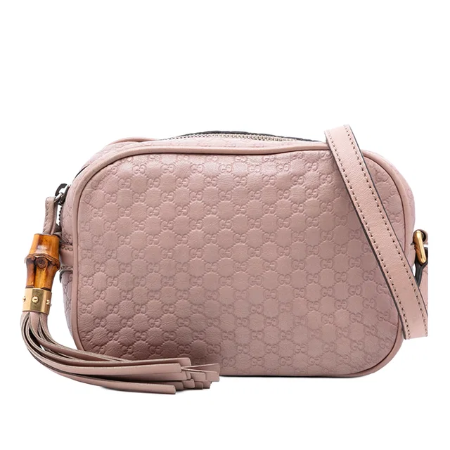 Pink Gucci Microguccissima Sunshine Disco Camera Bag in Pink Leather from Designer Revival
