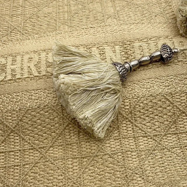 Dior D-BUBBLE Tassel Bucket Bag Beige Canvas in Beige Canvas from GALLERY RARE, photo 6 of 9