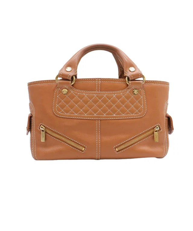 Celine Hand Bag Boogie Brown Leather in Brown Leather from Luxury Promise