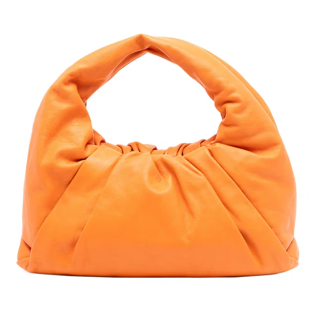 Orange Bottega Veneta Lambskin The Shoulder Pouch in Orange Lambskin from Designer Revival