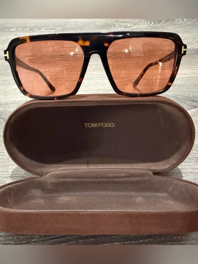Tom Ford Tortoiseshell Frame With Gold Logo Accent in orange|brown|red from Poshmark