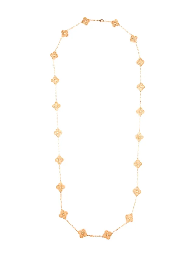 Van Cleef & Arpels Vintage Alhambra Long Necklace, 20 motifs, 34" in multicolor from The RealReal