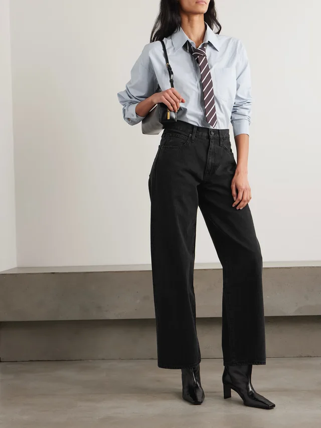 SLVRLAKE Noah high-rise straight-leg jeans in Black, photo 2 of 2 from NET-A-PORTER (Canada)