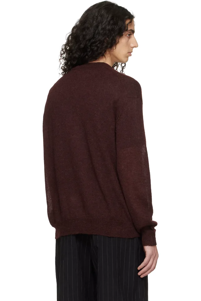 Studio Nicholson Burgundy Gulf Sweater, photo 3 of 4 from SSENSE