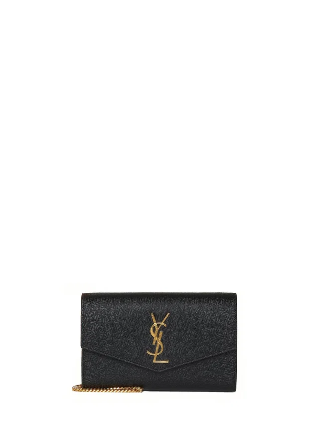 Saint Laurent Uptown Wallet — Black Calfskin in Black Calfskin from HEWI