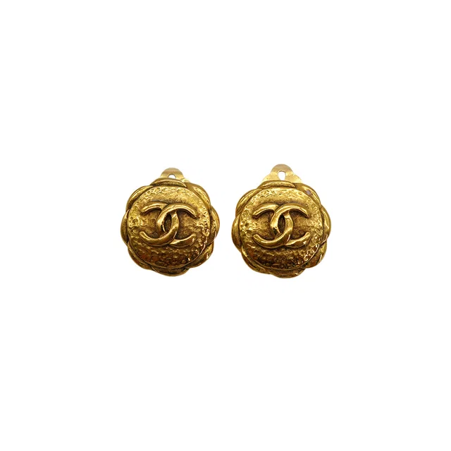 Chanel Vintage Earrings Cocomark Round Accessory from Luxury Promise