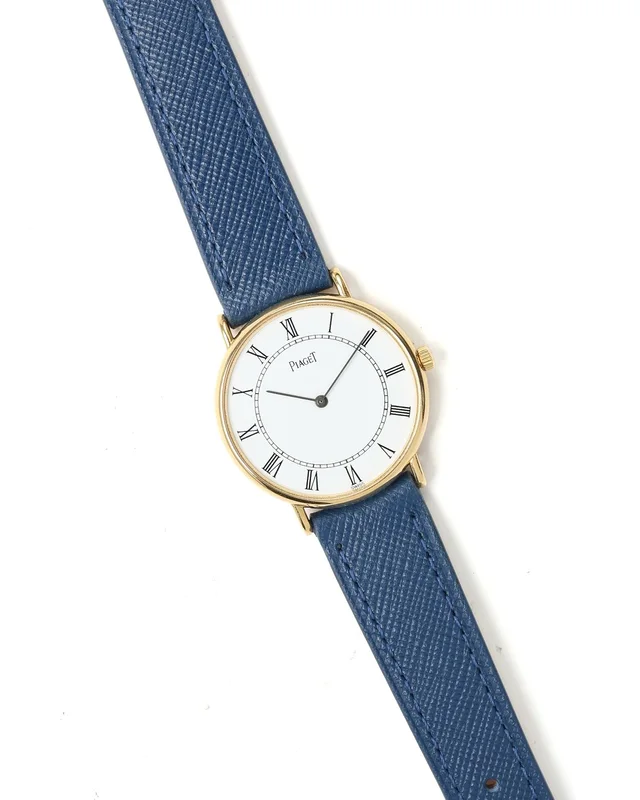 Piaget Classic 30mm Ref. 8025 Ca 1989 18k Watch in Leather from A Retro Tale