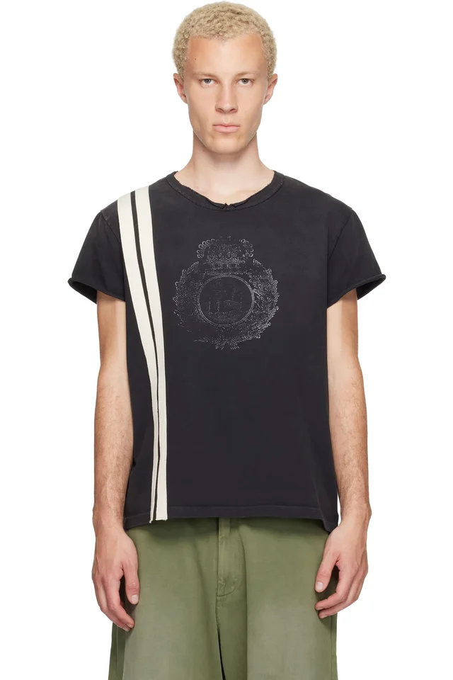 424 Black Capped Thermal T-shirt, image 1 of 1 from SSENSE