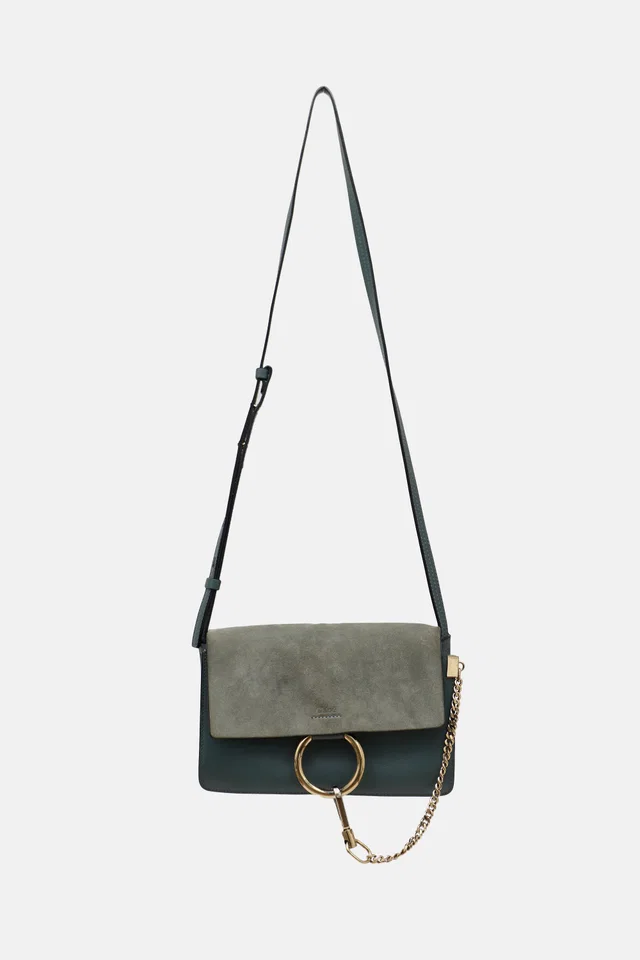 Chloé Leather & Suede Small Faye Bag in Suede from VSP Consignment