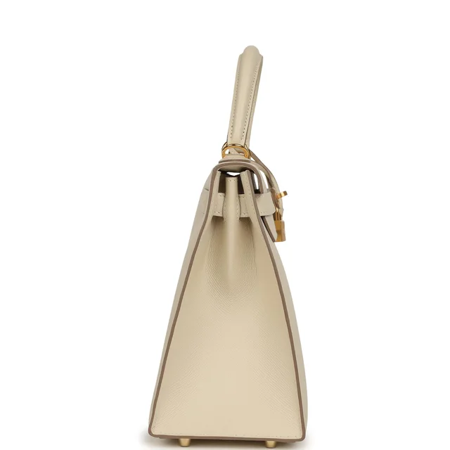 Hermès Kelly Sellier 28 Craie Epsom Gold Hardware in White Epsom leather from Madison Avenue Couture, photo 2 of 2