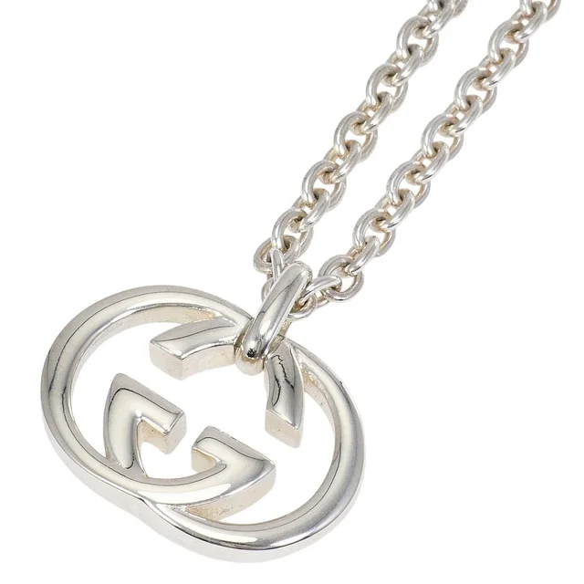 Gucci Interlocking G 925 Sterling Silver Necklace 50 in Silver from The Reluxe