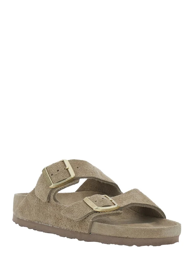 BIRKENSTOCK 'Arizona' Beige Sandals with Buckle Closure in Suede Woman in Beige 100% Leather, photo 4 of 8 from Gaudenzi Boutique