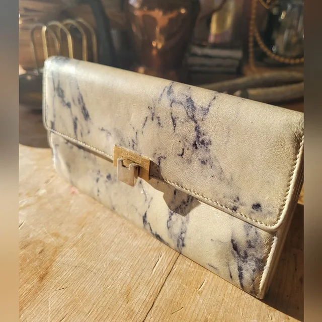 Balenciaga Marble Patter Long Wallet in blue from Poshmark