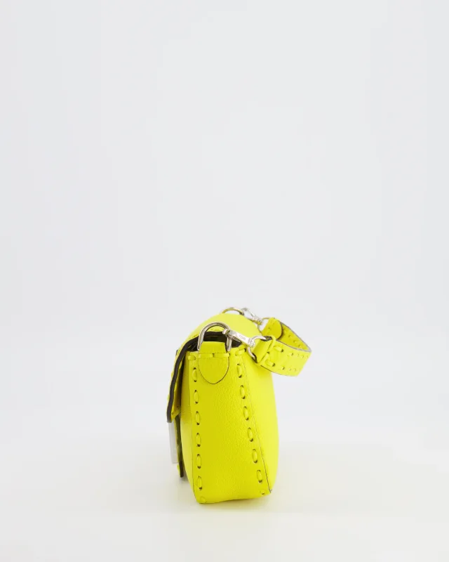 Fendi Yellow Leather Mini Baguette Bag in Yellow Leather from Sellier, photo 6 of 19