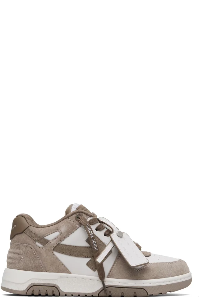 Brown & White 'Out Of Office' Sneakers