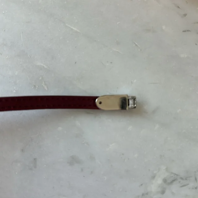 Tod's Burgundy Leather & Sterling Silver Wraparound Bracelet in silver|red|gray Leather from Poshmark, photo 11 of 13