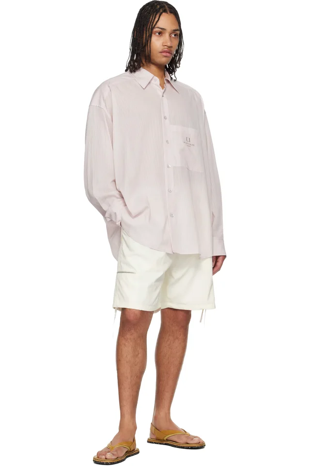 WOOYOUNGMI Pink Striped Shirt, photo 4 of 4 from SSENSE