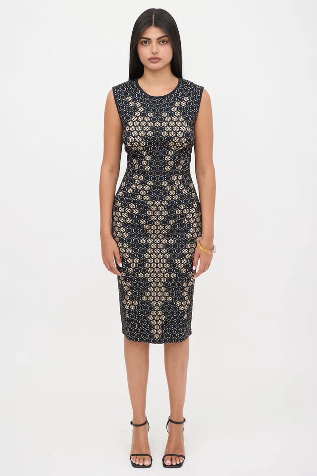 Alexander McQueen Jersey Honeycomb Dress from VSP Consignment