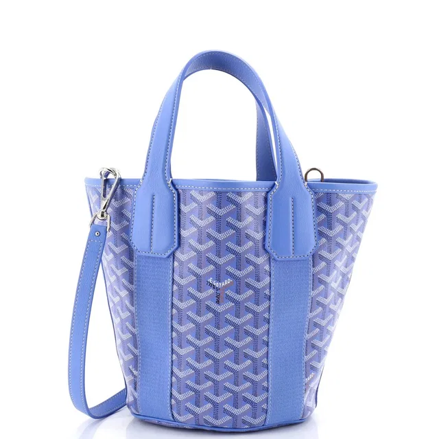 Goyard Belharra Tote Coated Canvas PM in blue Coated canvas from Rebag