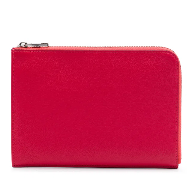 Red Louis Vuitton Taurillon Pochette Jour PM Clutch Bag in Red Leather from Designer Revival