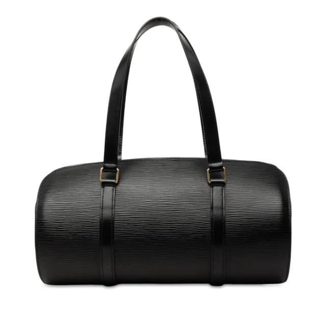 Black Louis Vuitton Epi Soufflot Handbag in Black Leather from Designer Revival