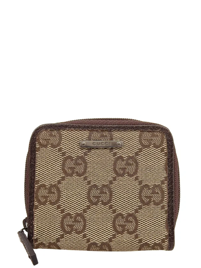 Gucci Canvas GG Pattern Coin Case Beige in Beige Canvas from VINTAGE QOO TOKYO