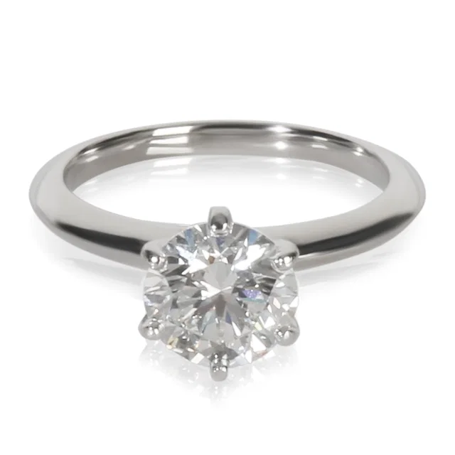 Tiffany & Co. 1.59 Ct Round Brilliant Diamond Engagement Ring 950 from HEWI