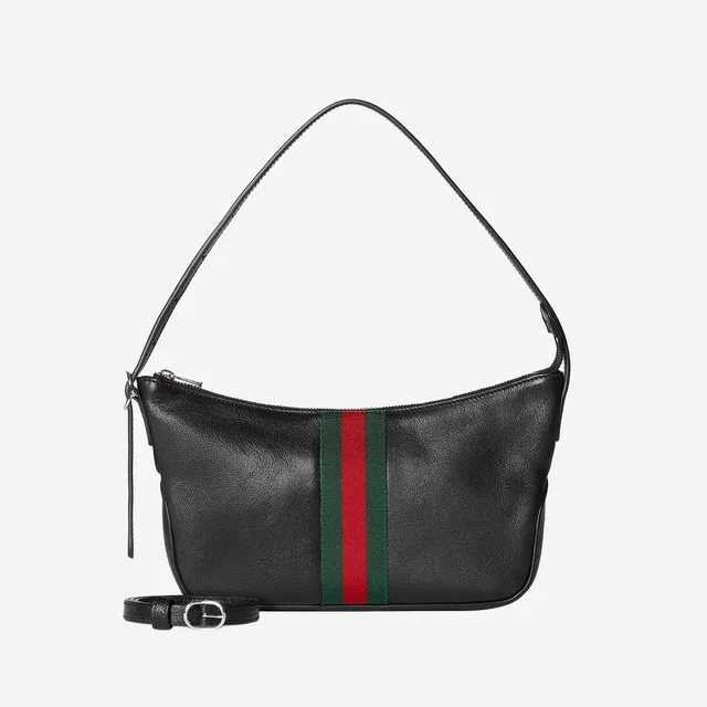 Gucci Lunetta Shoulder Bag — Black Leather in Black Leather from HEWI