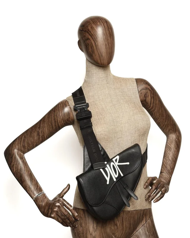 Dior Stussy Saddle Bag in Caviar leather from A Retro Tale, photo 7 of 7