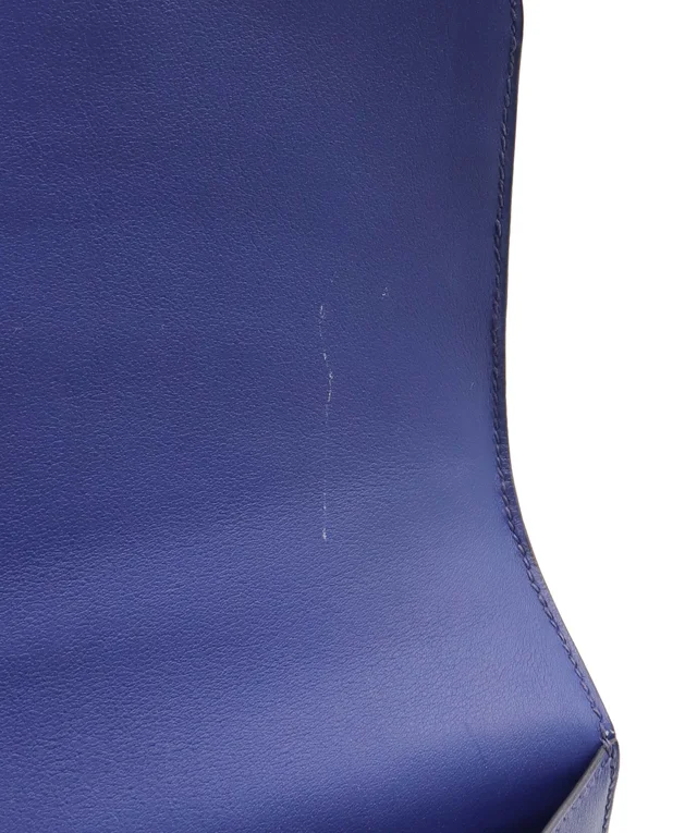 Hermès Constance 24 swift/Toile Black/Blue Saphir SHW in Black Swift leather from Luxury Promise, photo 10 of 11