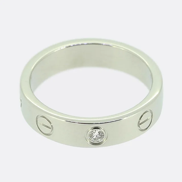 Cartier One Diamond Small LOVE Ring Size H 1/2 (47) from The Vintage Jeweller