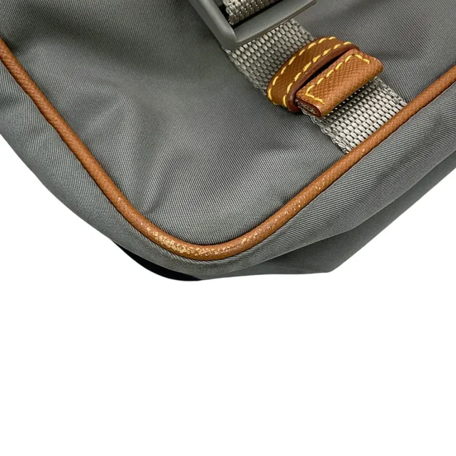 Prada Triangle Logo Shoulder Bag Black/Gray/Brown2VD769 Nylon Saffiano LeatherLeather in Black Saffiano leather from GALLERY RARE, photo 7 of 18