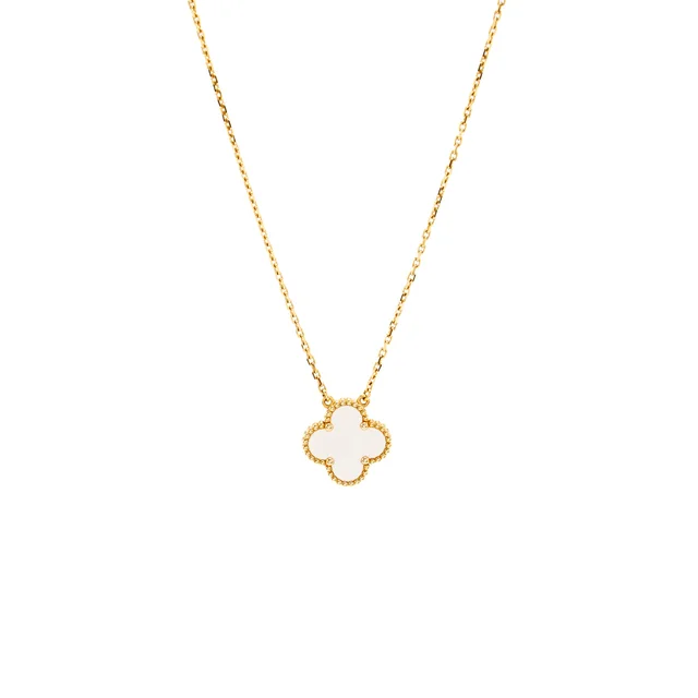 Van Cleef & Arpels Vintage Alhambra pendant yellow gold / white mother of pearl in White from EMIER