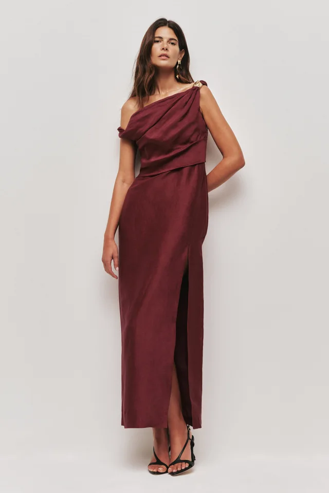 AJE Bridgette Midi Dress in Purple from Aje, photo 1 of 1