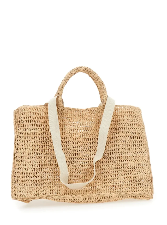 HELEN KAMINSKI 'Anika' Beige Handbag with Crochet Motif in Raffia for Women in Beige 100% Raffia, photo 7 of 10 from Gaudenzi Boutique