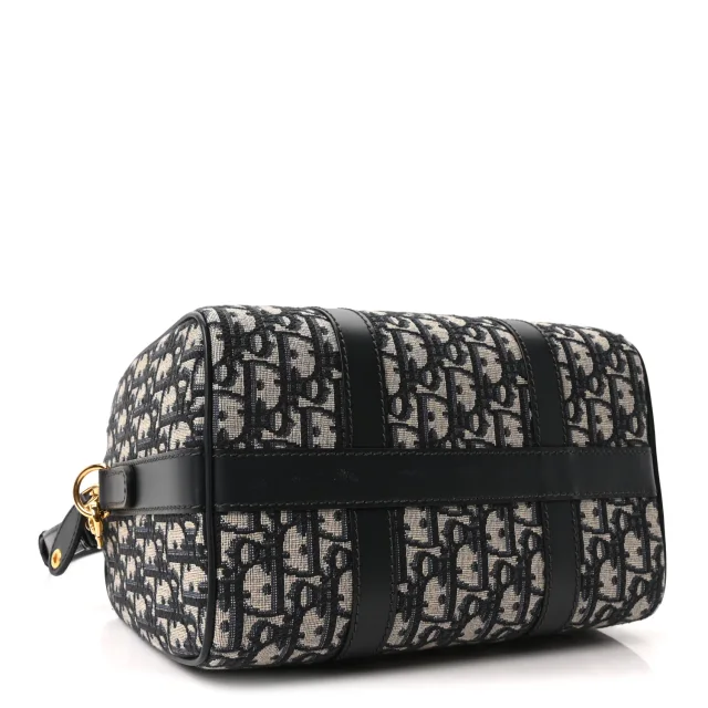 Dior Oblique Groove 25 Bag Blue in Blue Coated canvas from FASHIONPHILE, photo 4 of 10