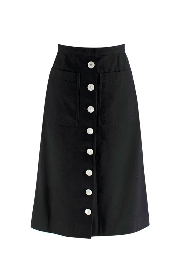 Prada Current Cotton Drill Midi Skirt from HEWI